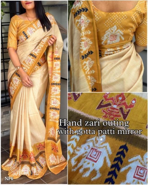 Tussar Cotton Silk Saree