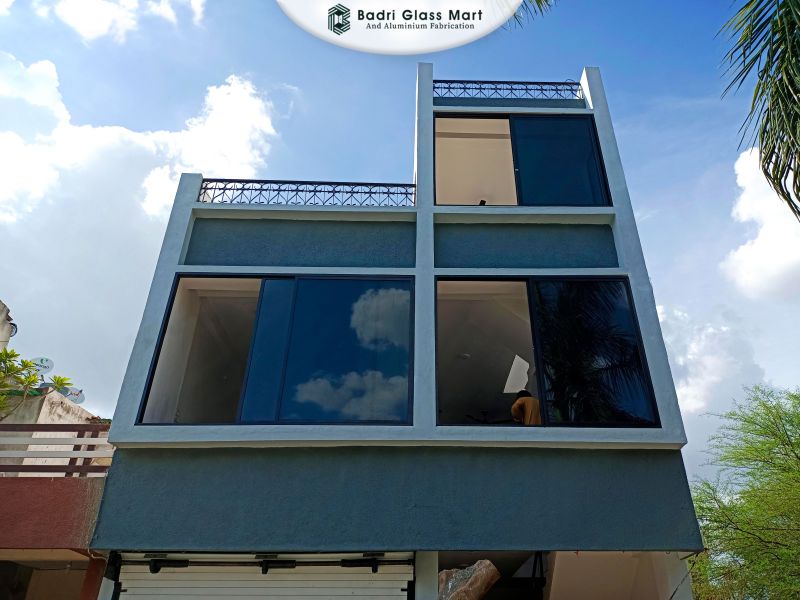 Badri Glass Mart Aluminium 3-Track Sliding Window