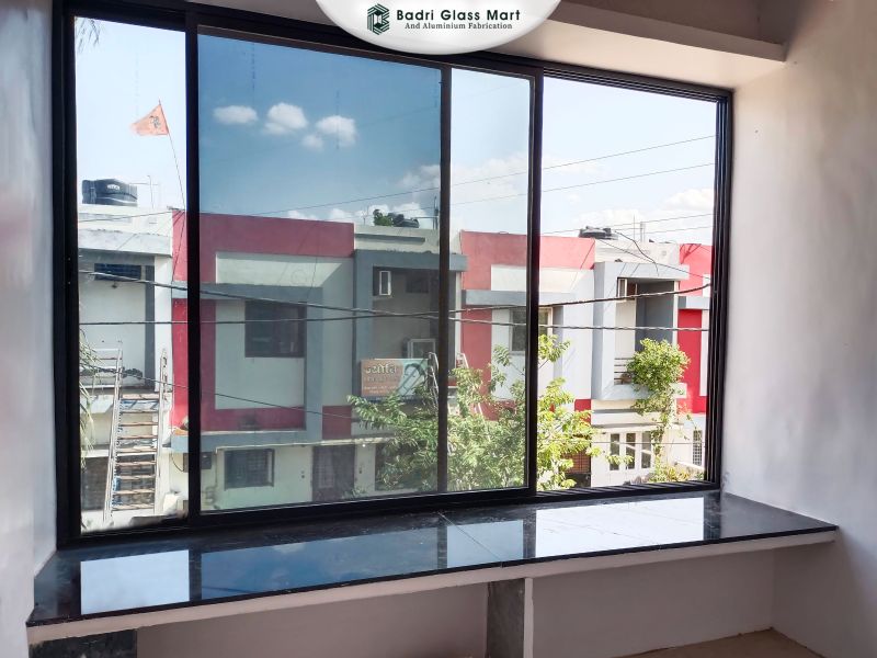 Badri Glass Mart Aluminium 3-Track Sliding Window