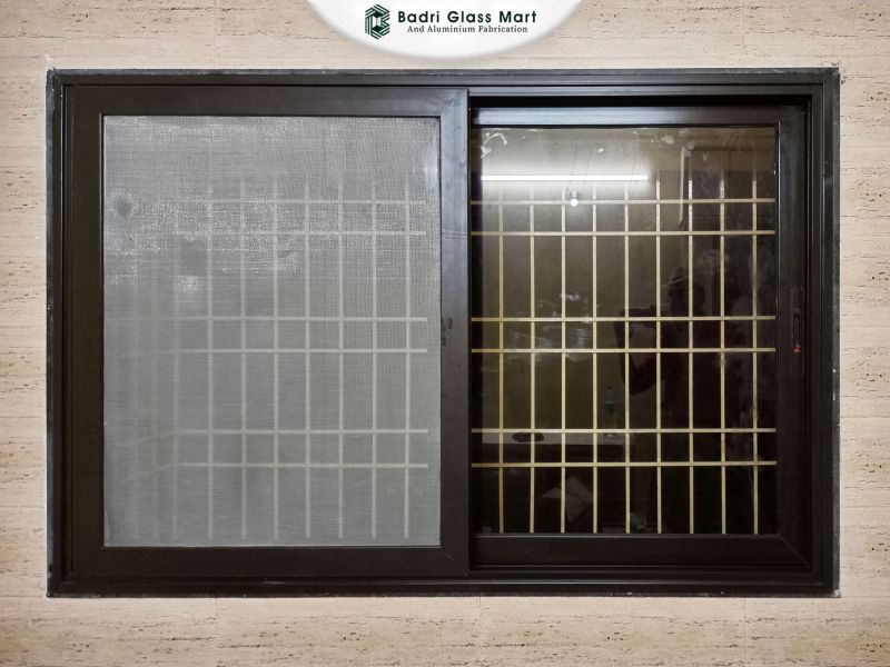 Badri Glass Mart Aluminium Domal 3-Track Sliding Windows