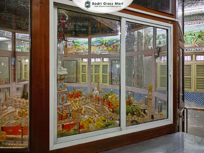 Badri Glass Mart Aluminium 2-Track Sliding Window