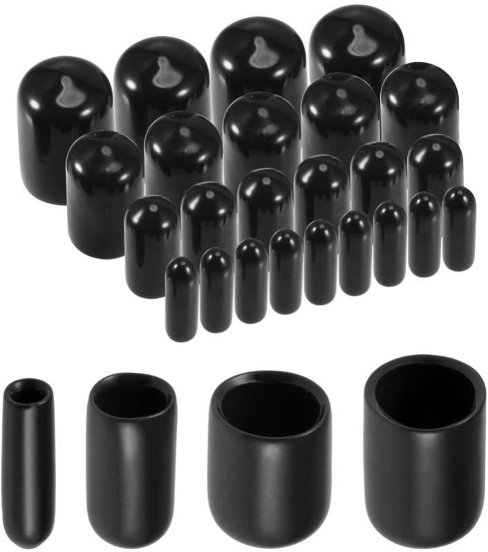 40pcs Round Rubber End Caps 1/8