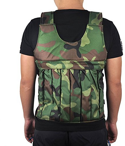 IRIS Fitness 12kg Weighted Vest Fixed Camouflage Military Jacket