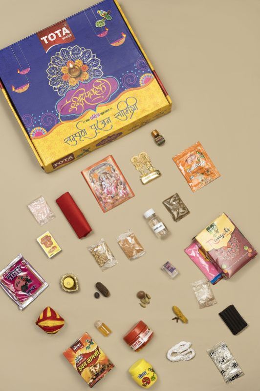 Tota Diwali Gold Pooja Kit