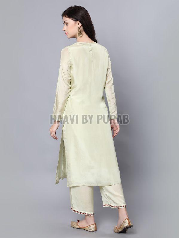 Cupro Silk Kurta With Modal Satin Farshi