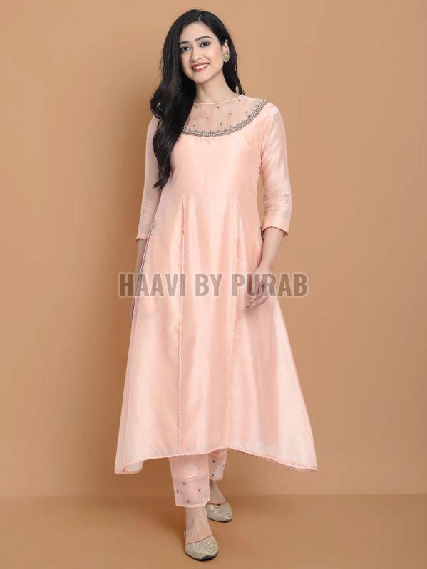 Ladies Yarn Dyed Chanderi Kurta