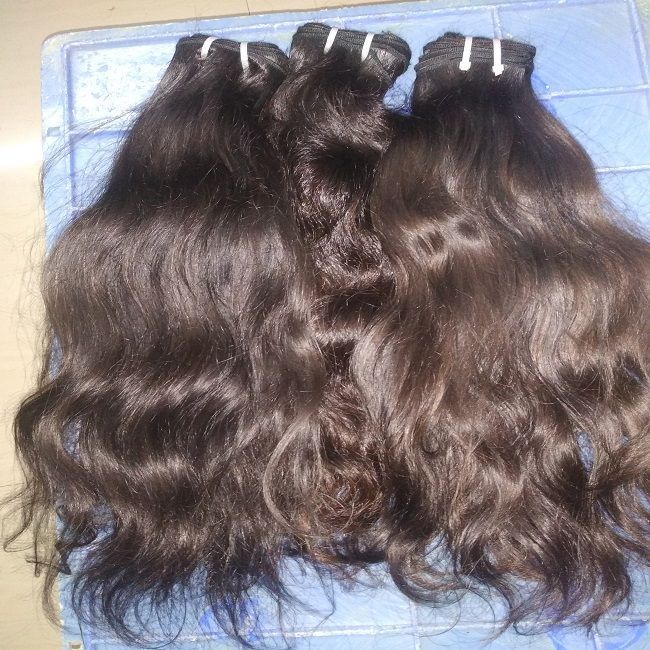 PURE VIRGIN NATURAL DARK BROWN HAIR