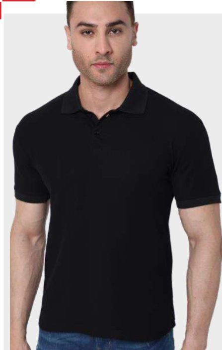 Mens Black Polo T-Shirts