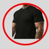 Mens Waffle Box Round Neck  T-Shirts