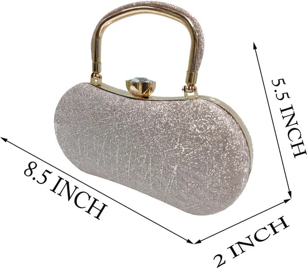 White Resin Glitter Clutch Bag