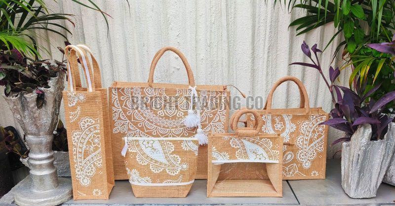 Jute Printed Shopping Bag