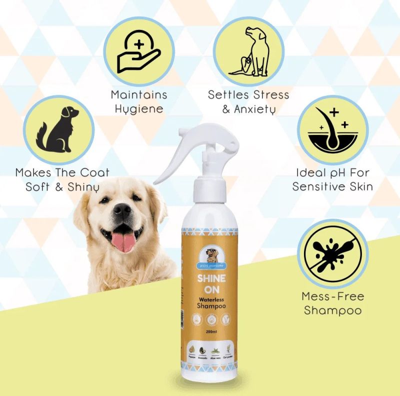 Papa Pawsome Shine On Waterless Shampoo 200 Ml