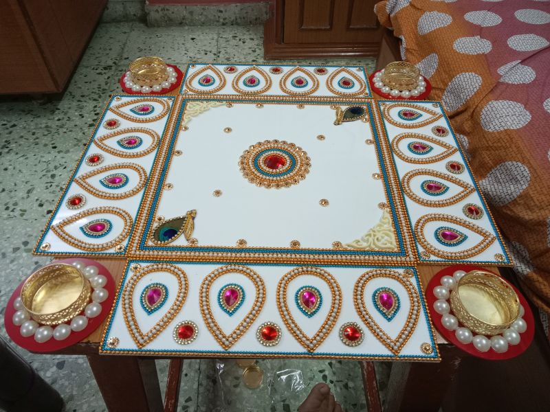 Acrylic Rangoli Diya