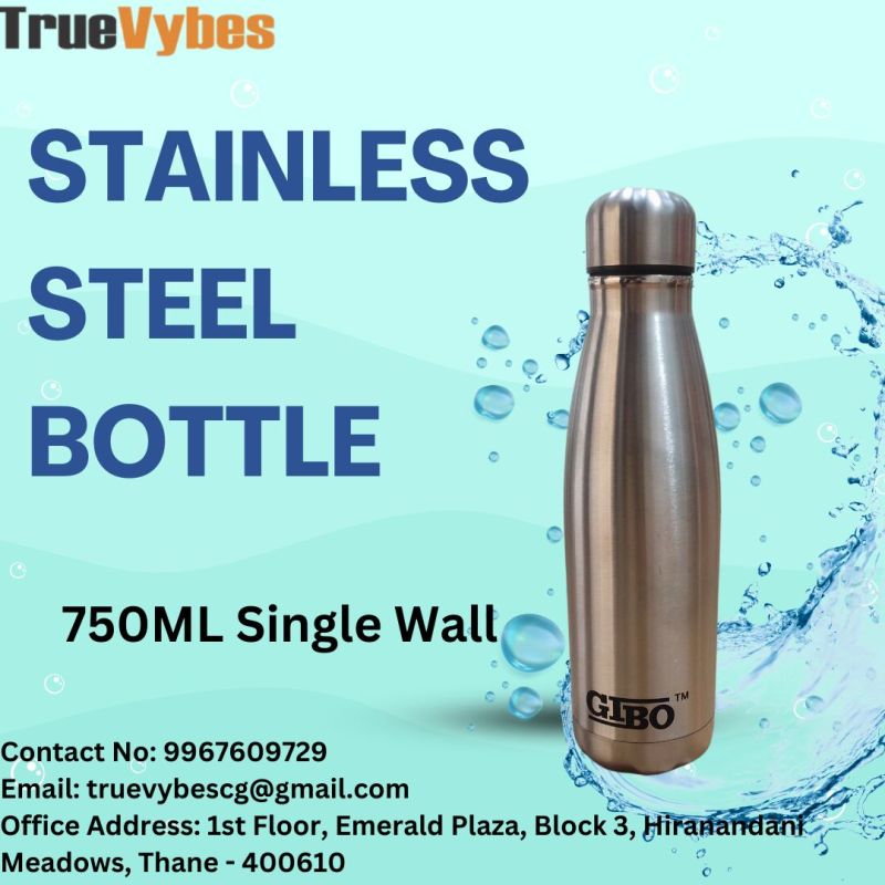 Stainless Steel Round Water Bottle