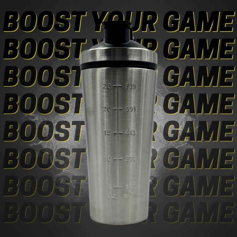 Voik Premium 800ml Gym Shaker Bottle Silver