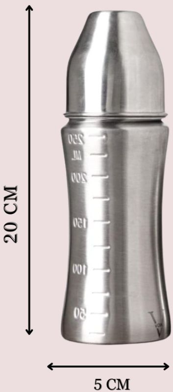 Voik Vega Wide Stainless Steel Baby Feeding Bottle 240ml