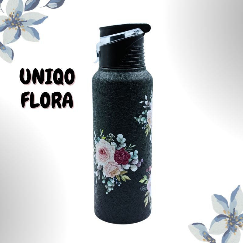 Voik Uniqo Flora Stainless Steel Flip Cap Water Bottle 750ml