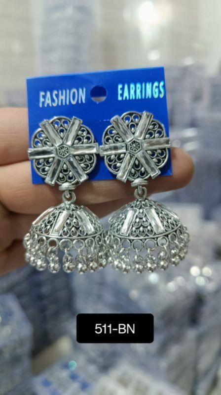 Oxidized Silver Earrings