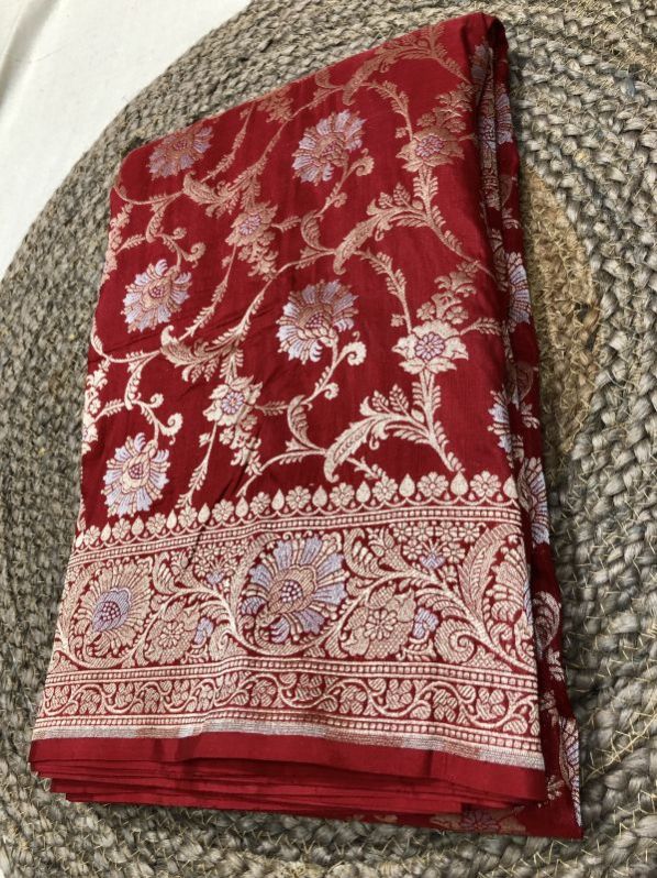 pure katan silk banarasi handloom saree