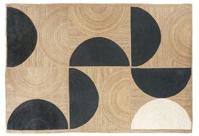 Geometric Pattern Jute Door Mat