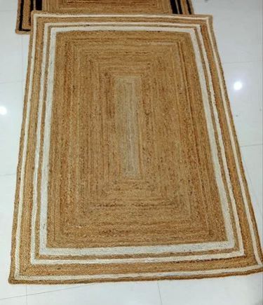 Hand Braided Rectangle Jute Rug