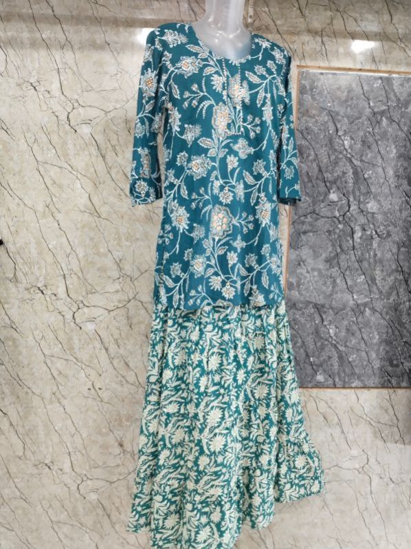 Long Skirt Short Kurti Set