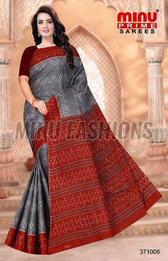 Black Diamond Printed Cotton Saree