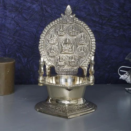 Brass Ashtalakshmi Ganesha Diya