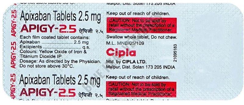 Apigy 2.5mg Tablet