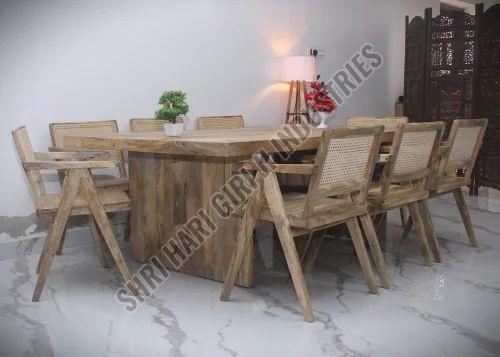 Wooden 8 Seater Dining Table Set With Chairs