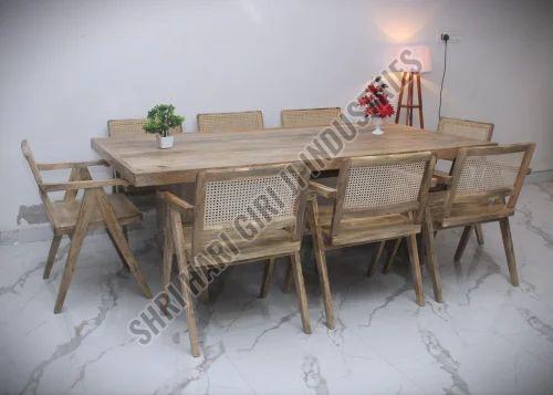 Wooden 8 Seater Dining Table Set With Chairs