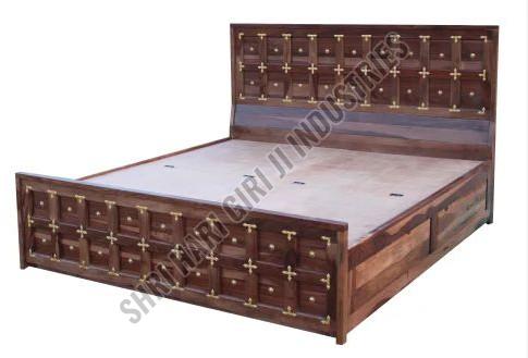 Sheesham Wood Wooden Double Bed