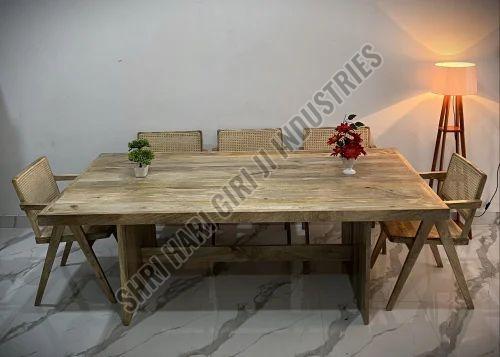 Wooden 8 Seater Dining Table Set With Chairs