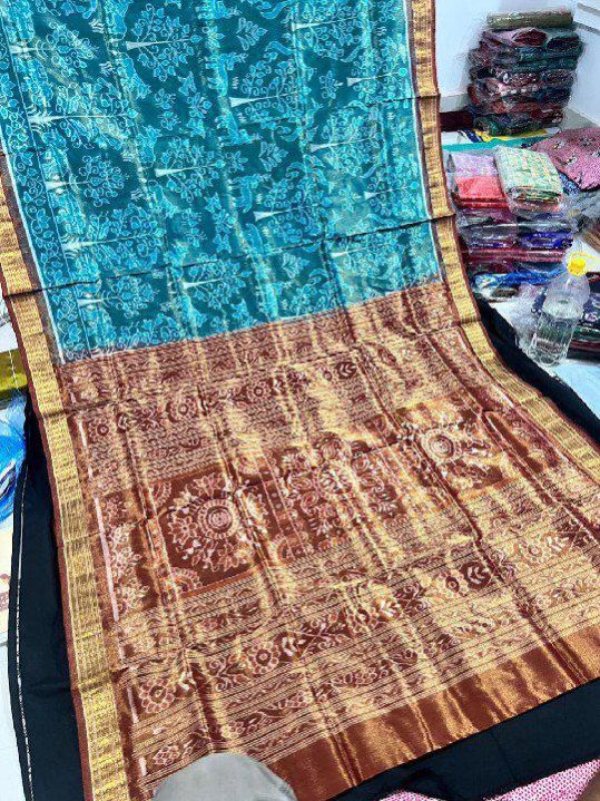 Ladies Beautiful Sambalpuri Tissue Silk Saree