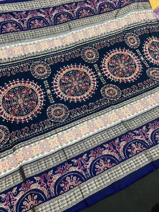 Ladies Festive Wear Sambalpuri Pata Cotton Saree