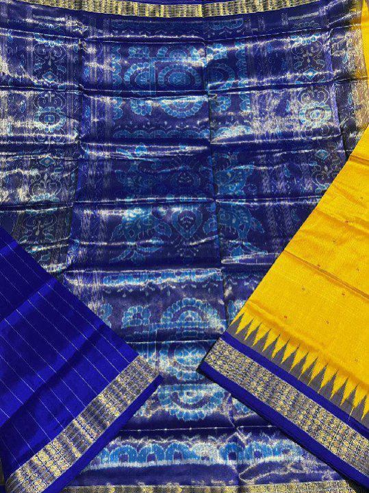 Ladies Printed Sambalpuri Original Silk Saree