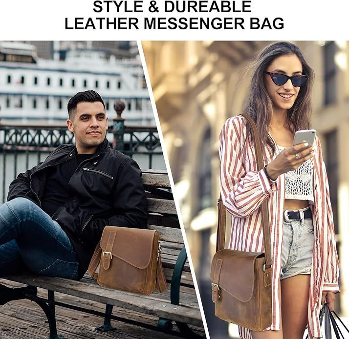 Genuine Dry Hunter Leather Satchels Messenger Bag