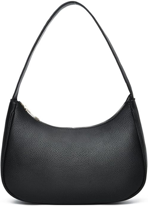 Ladies Black Leather Shoulder Hobo Bag