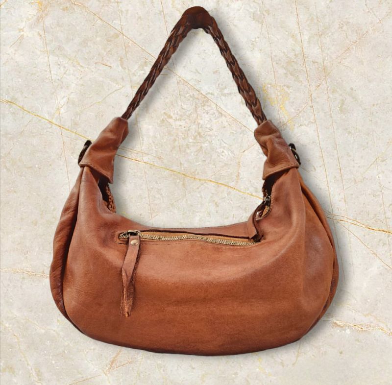 Ladies Leather Full Handwoven Hobo Handbag