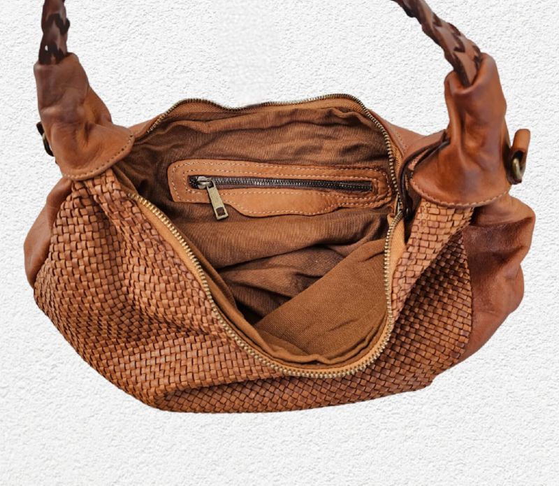 Ladies Leather Full Handwoven Hobo Handbag