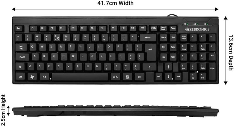 Zebronics Wired Keyboard