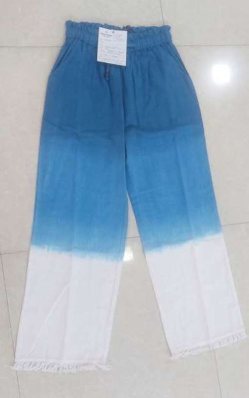 Ladies Blue White Pajama