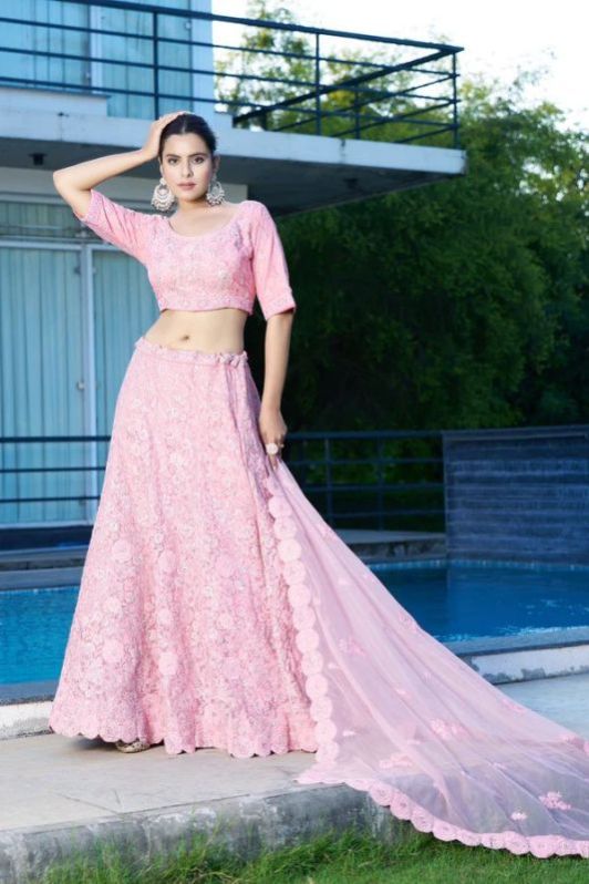 Ladies Light Pink Lehenga