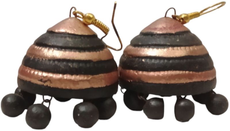 Light Weight Terracotta Jhumkas For Daily Fashion Festival Wearing