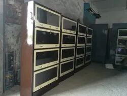 Library Books Storage Rack With Glass Door