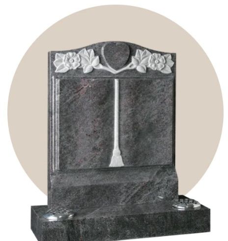 Himalayan Blue Book Shaped Headstone