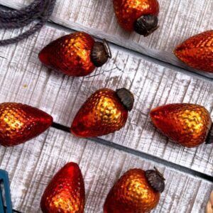 Amber Small Cut Christmas Hanging Set Of 8