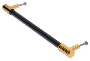 Black Golden Large Cylinder Glass Door Handles