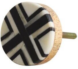 Black Round Bone Horn Cabinet Wooden Knob Online