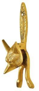 Golden Brass Fox Animal Door Knocker